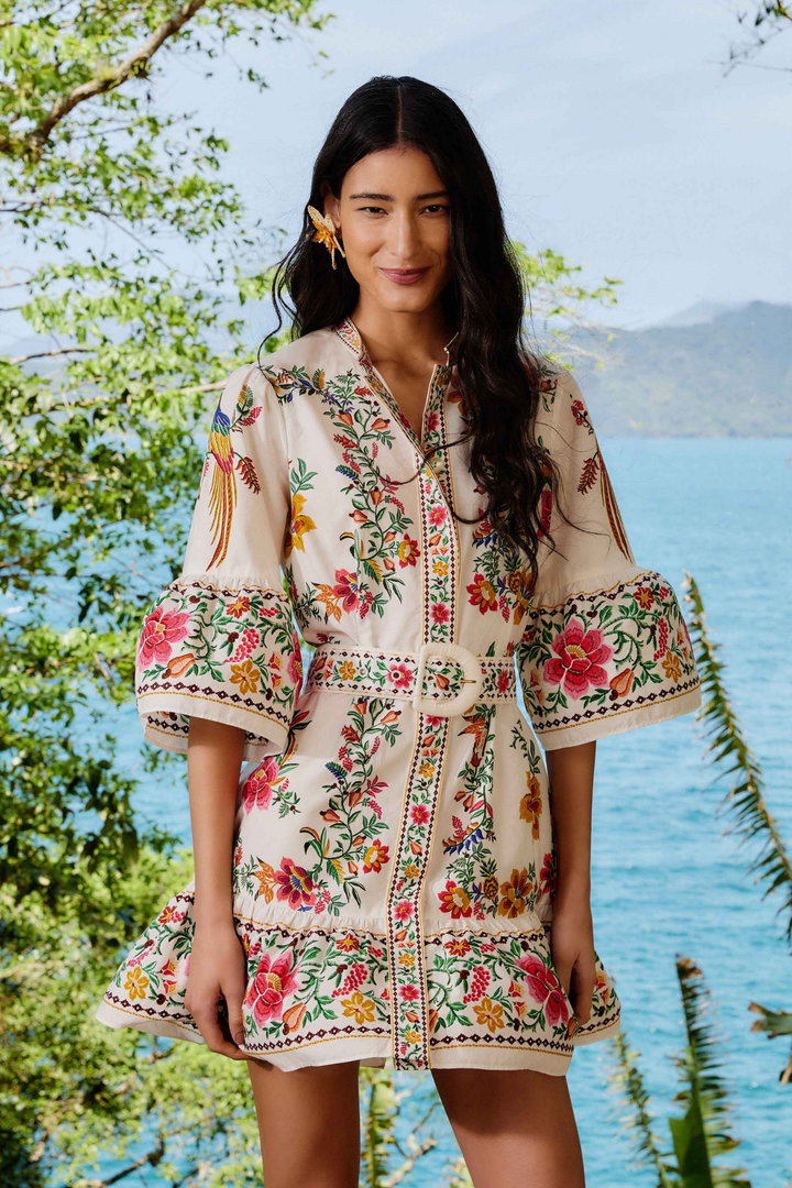 FARM RIO | DELICATE FOREST MINI DRESS