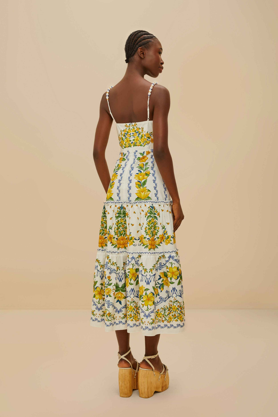 FARM RIO | SICILY OFF-WHITE MIDI DRESS