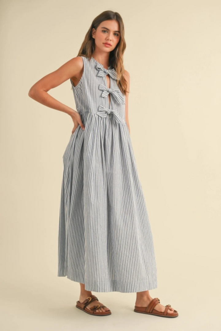 Siena Stripe Bow Dress