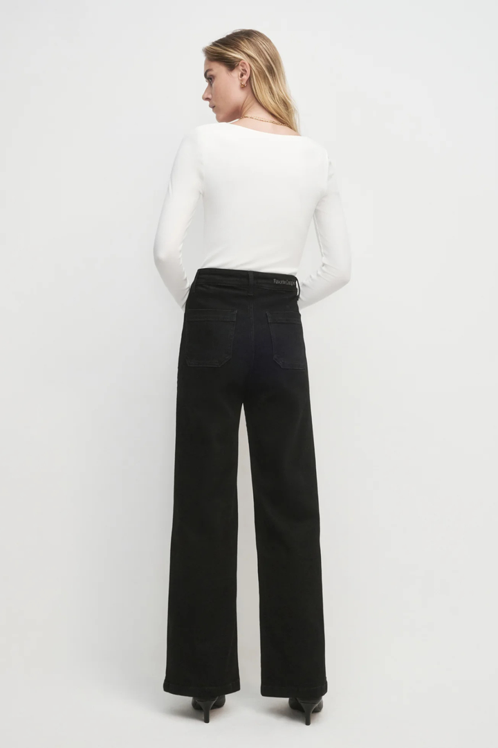 FAVORITE DAUGHTER | MISCHA HR WIDE LEG- Onyx