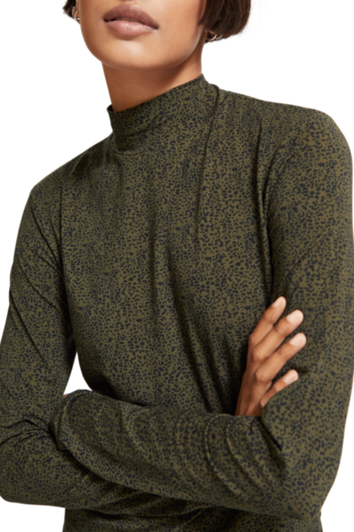 SCOTCH & SODA | Printed Mockneck Longsleeve
