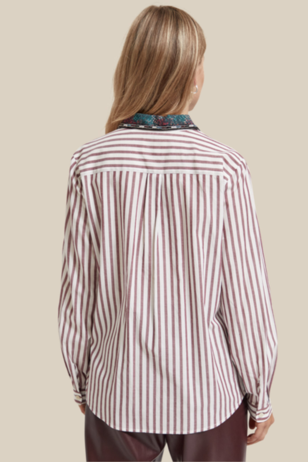 SCOTCH & SODA | Stripe Shirt Bead Collar