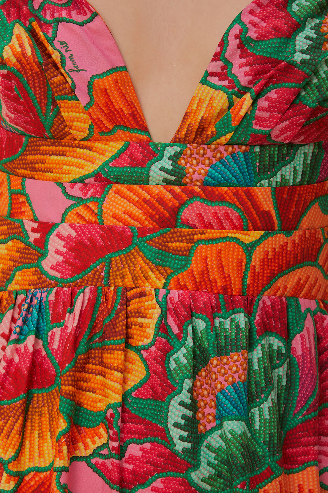 FARM RIO | BEADED PINK MAXI DRESS