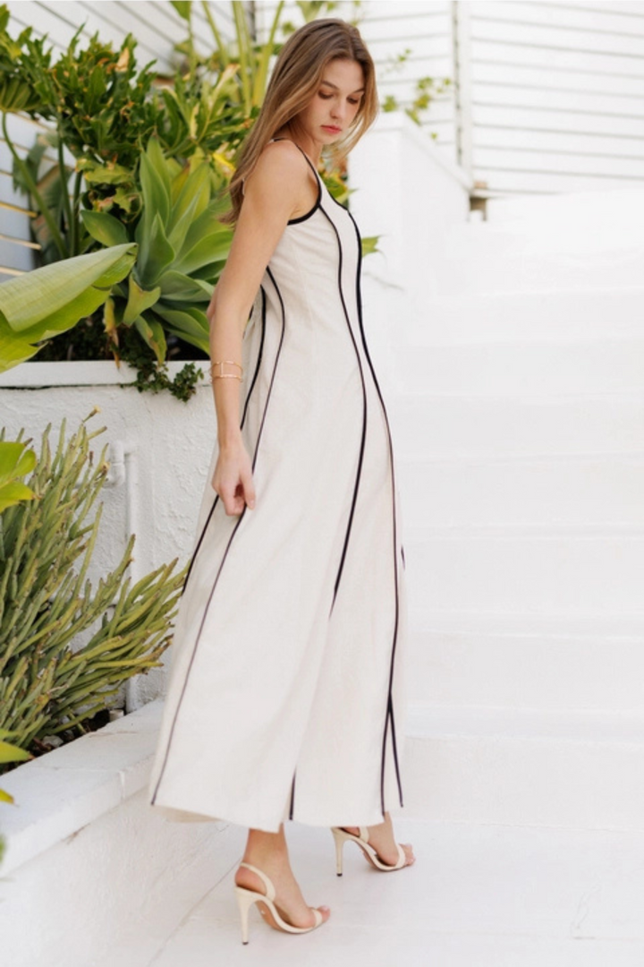 Tricia Contrast Linen Dress