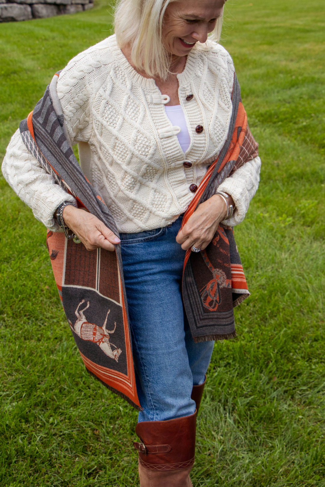 SARATOGA SCARF - ORANGE