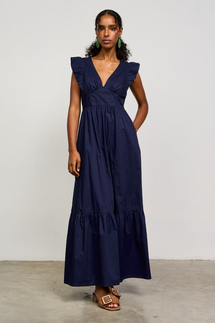 Debbie Tie Back Poplin Dress