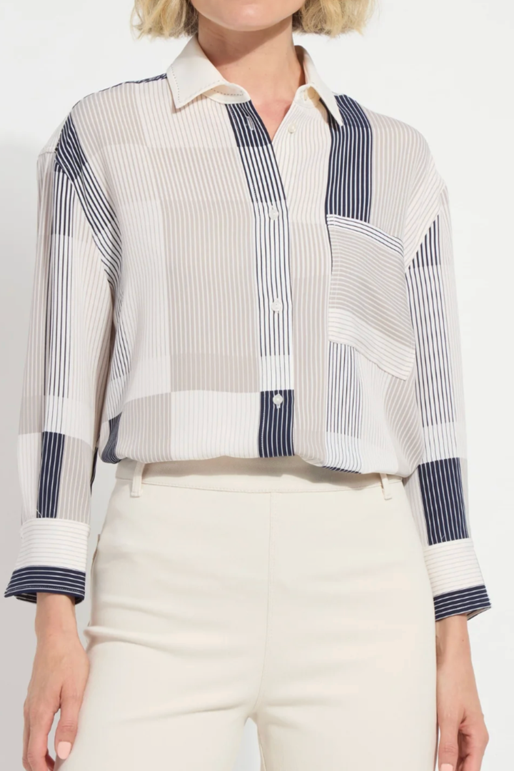 LYSSE | Jessica Stripe Button Up
