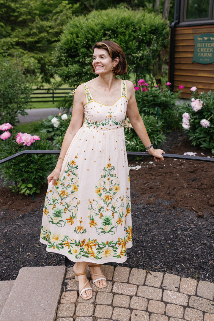 FARM RIO | BOTANICAL BEAUTY MIDI DRESS