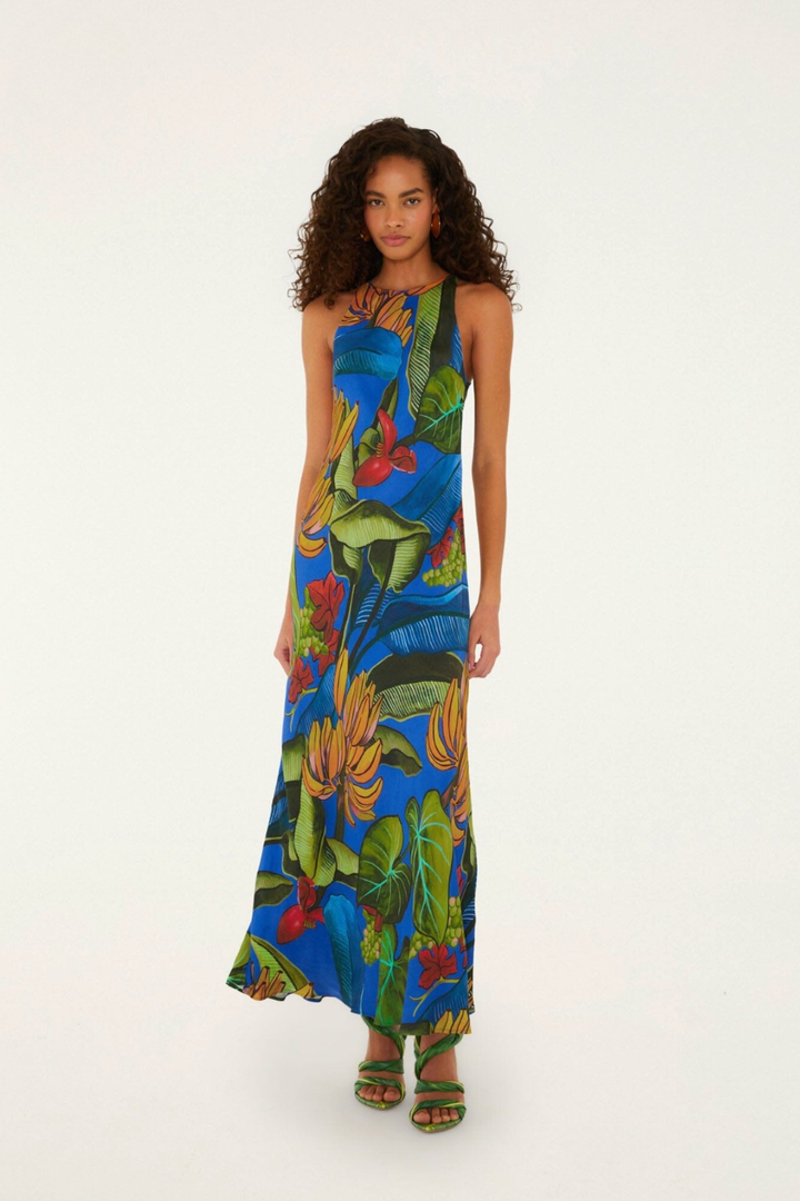 FARM RIO | BANANA GRAPES MAXI DRESS