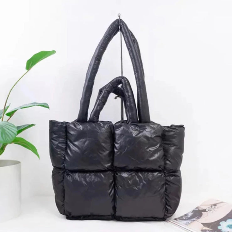 Puffer Tote-Black