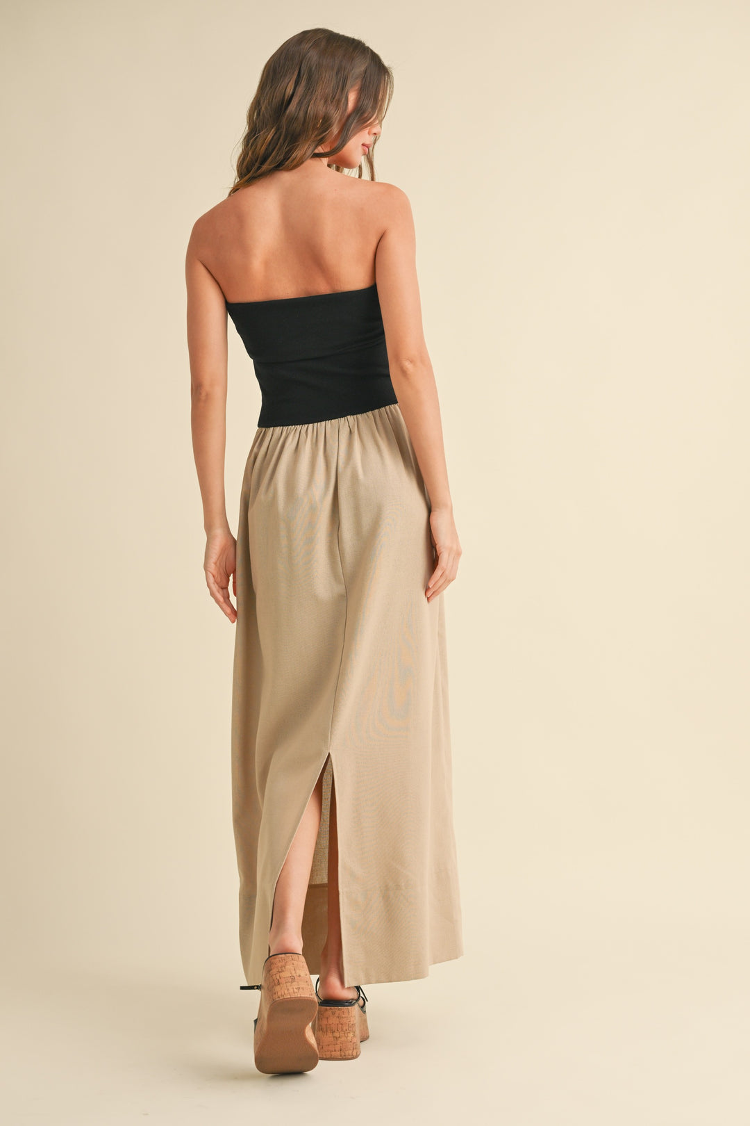 Jolie Linen Combo Dress