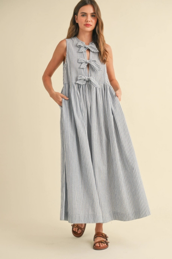 Siena Stripe Bow Dress