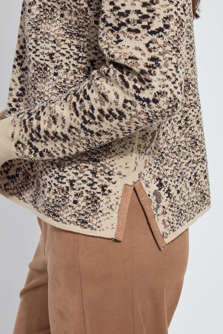 LYSSÉ | Declan Mock Neck Jacquard Sweater