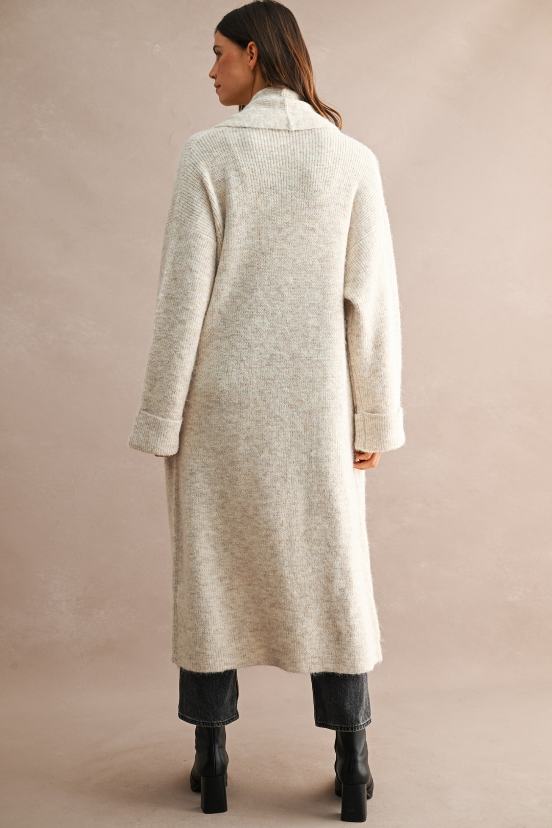 Longline Open Front Cardigan