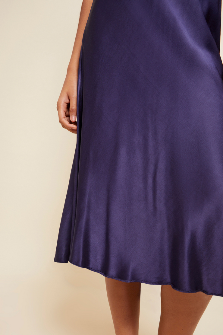 NATION  Mabel Bias Skirt- Navy