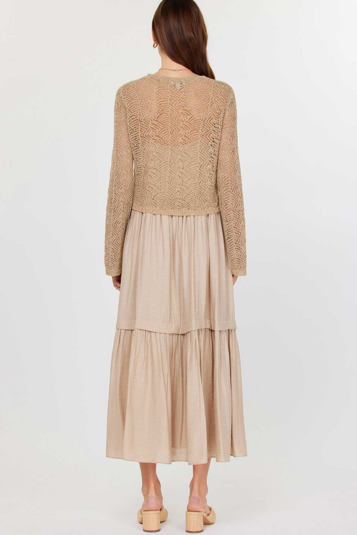 Sand Sweater Slip Combo Dress