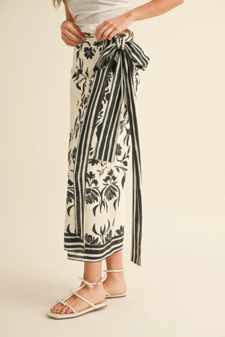 Tropics Linen Wrap Skirt