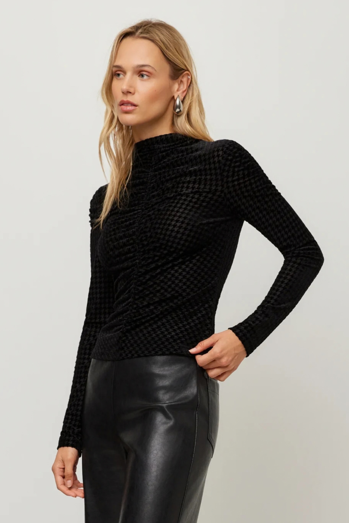 Fifteen Twenty | Houndstooth Velvet Top