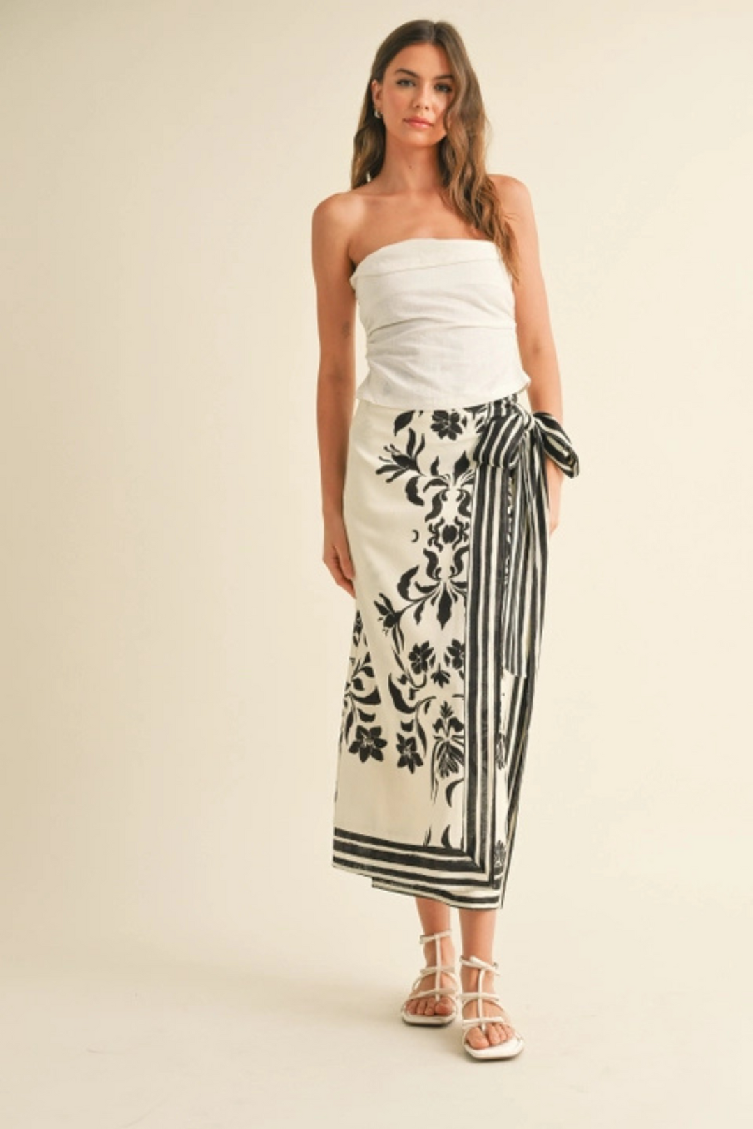 Tropics Linen Wrap Skirt