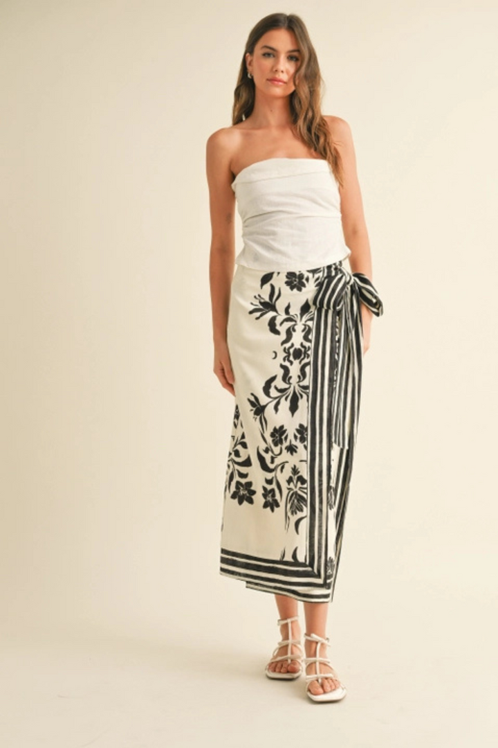 Tropics Linen Wrap Skirt
