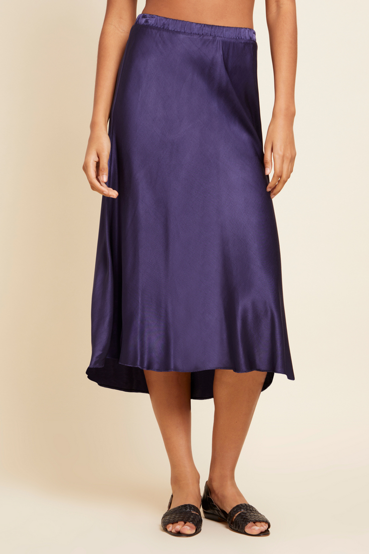 NATION  Mabel Bias Skirt- Navy