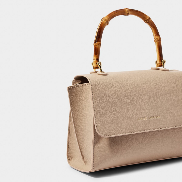 KATIE LOXTON | Ezra Bamboo Handle Bag- Taupe