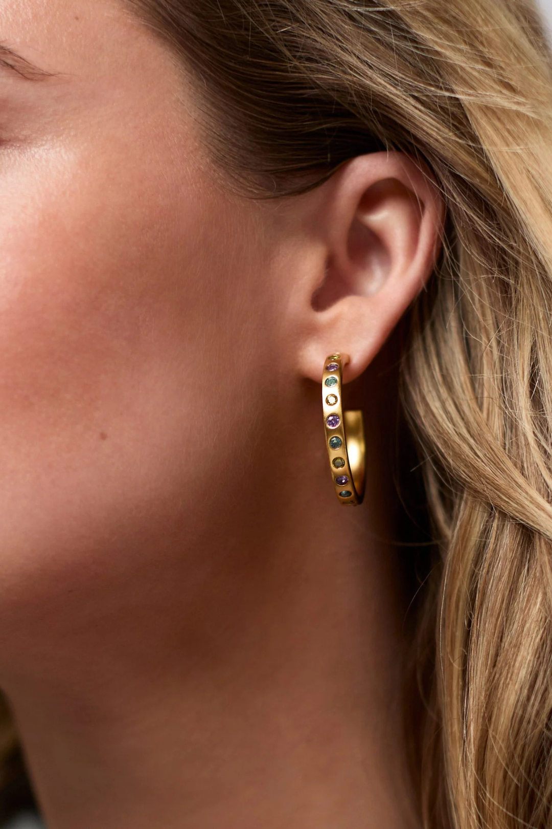 Julie Vos | Rainbow Hoop- Blue Twilight- Small