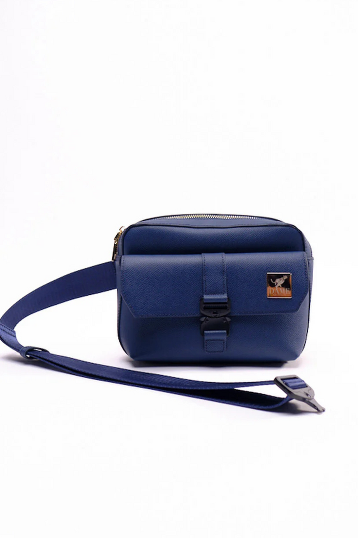 DAME | Lennox Leather Crossbody- Navy