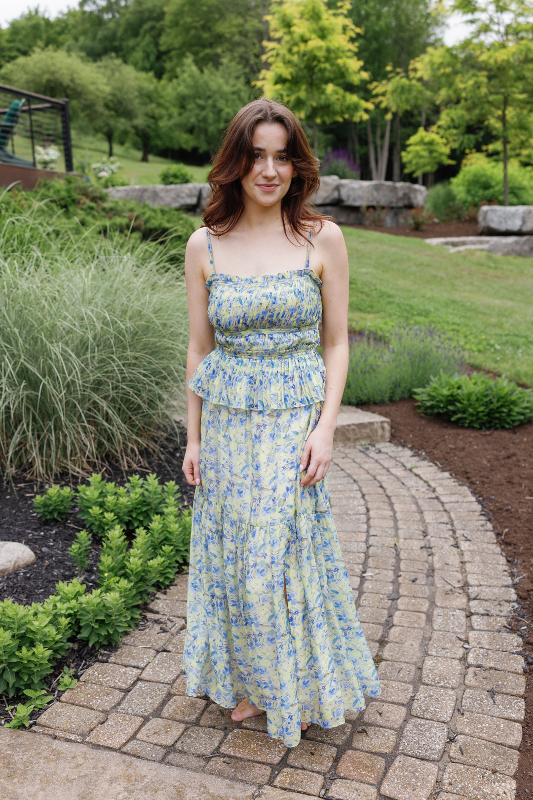 Astr The Label Ethelind Dress in Blue,Yellow - Size S Astr The Label Ethelind Dress in Blue,Yellow - Size S