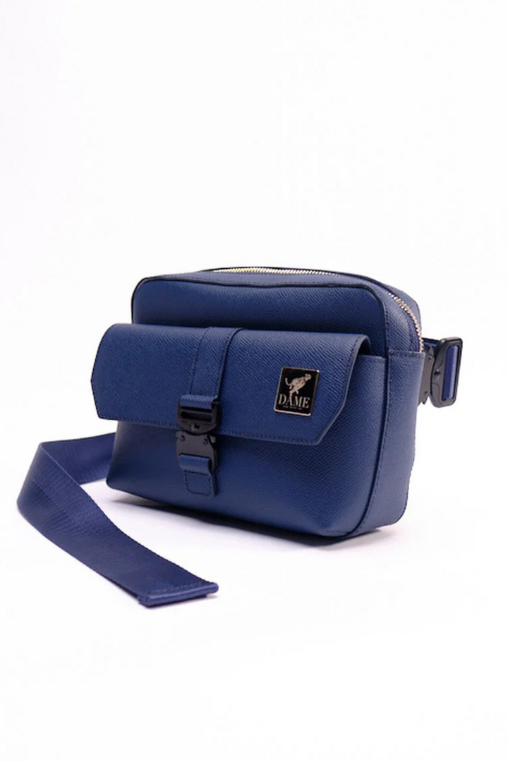 DAME | Lennox Leather Crossbody- Navy