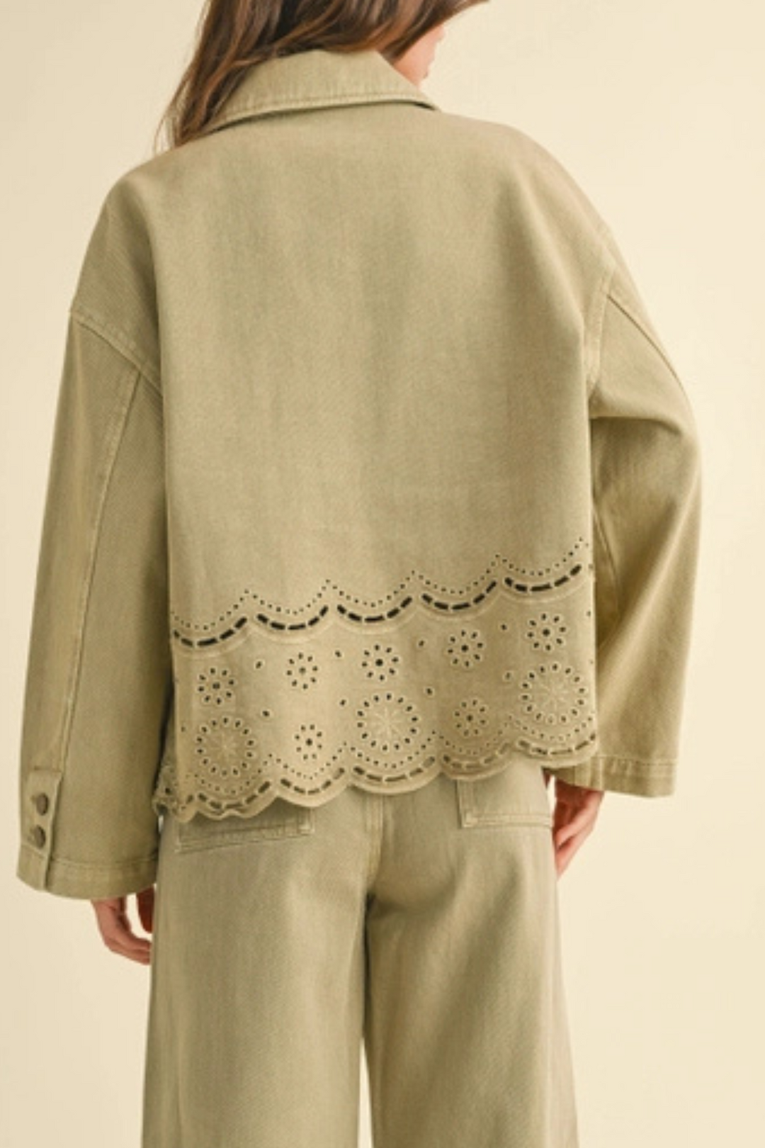 Olive Embroidered Jacket