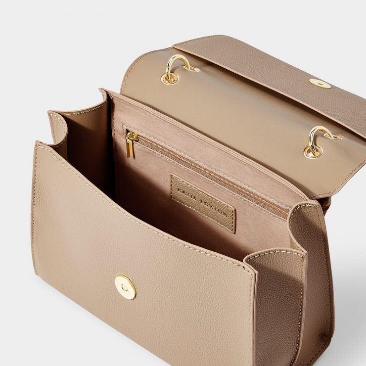 KATIE LOXTON | Ezra Bamboo Handle Bag- Taupe