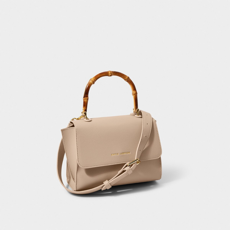 KATIE LOXTON | Ezra Bamboo Handle Bag- Taupe