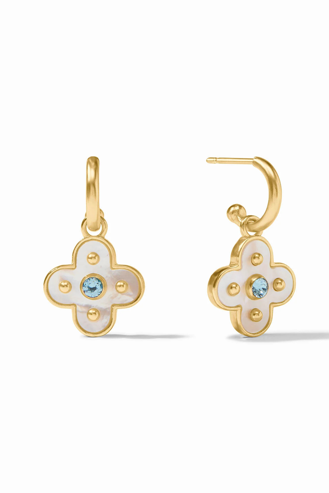 Julie Vos | Colette Hoop & Charm Earring - Blue