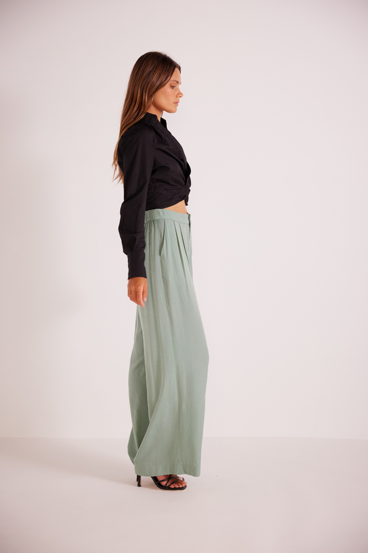MINKPINK EVA WIDE LEG PANTS- MINT