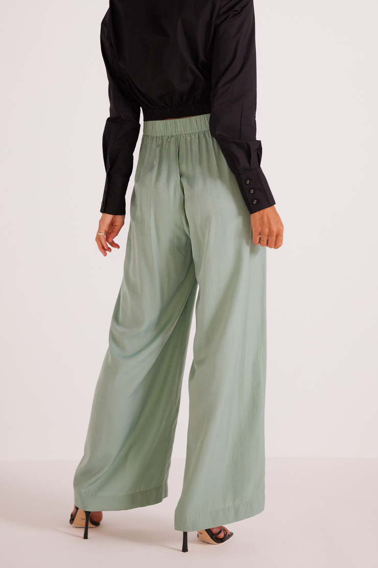 MINKPINK EVA WIDE LEG PANTS- MINT