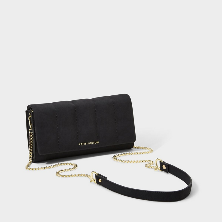 KATIE LOXTON | Kayla Quilted Crossbody-Black