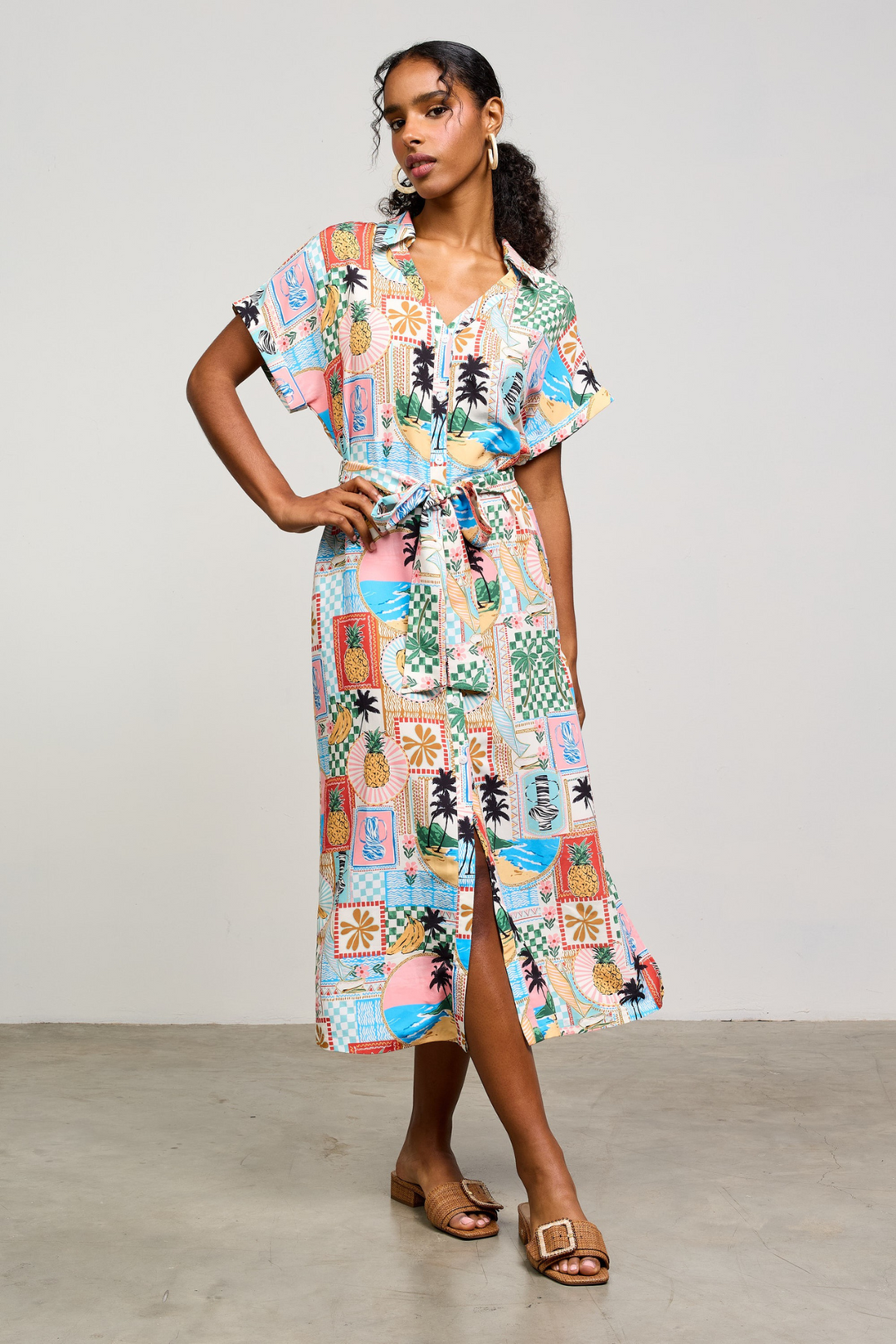 On Holiday Printed Dress
