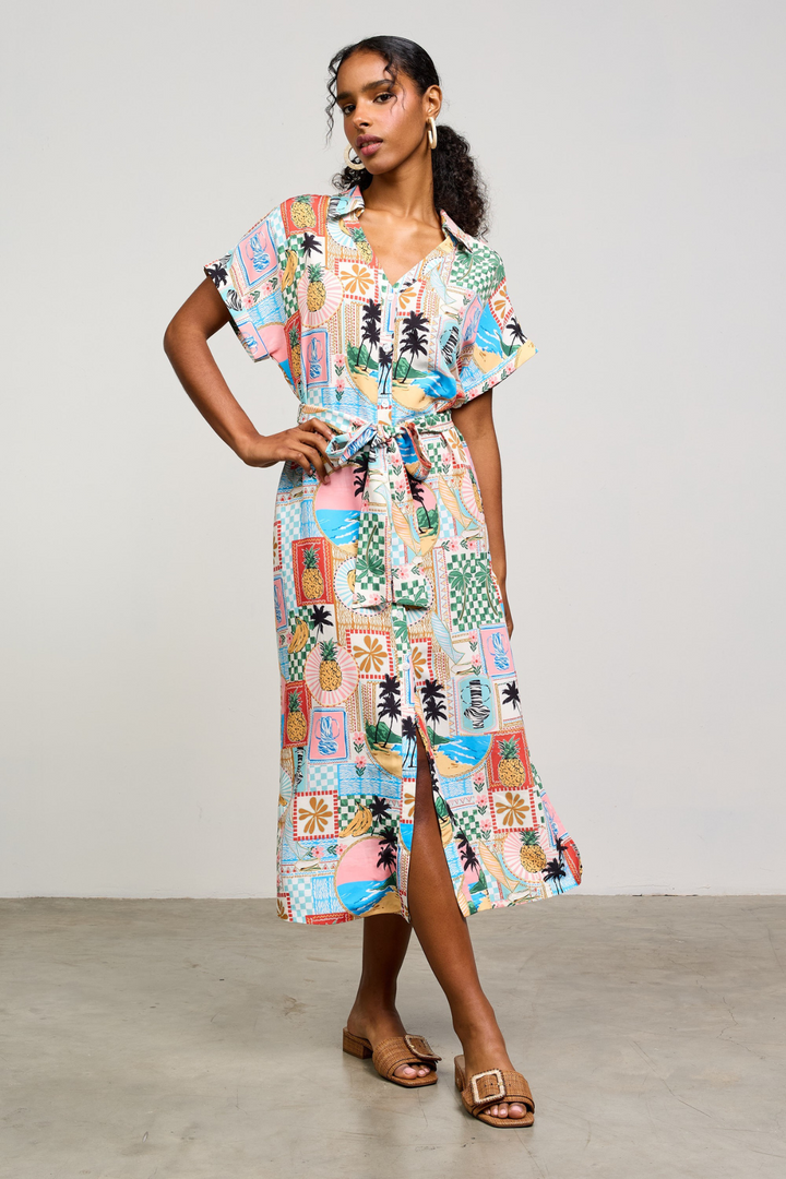 On Holiday Printed Dress