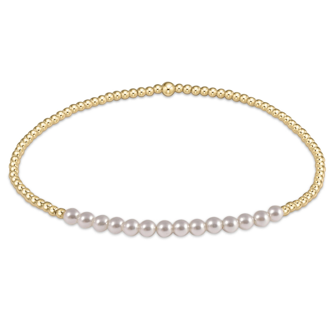 enewton | Gold Bliss 2mm Bracelet- Pearl