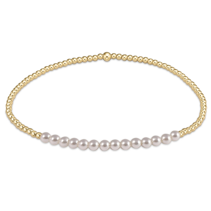 enewton | Gold Bliss 2mm Bracelet- Pearl