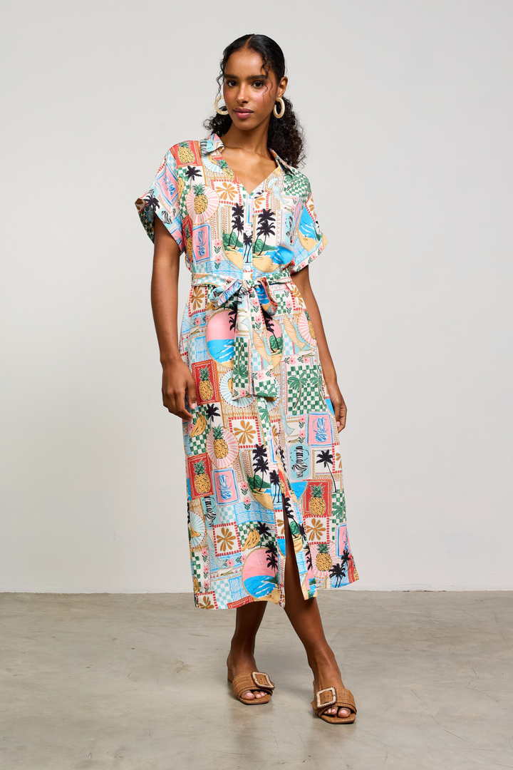 On Holiday Printed Dress