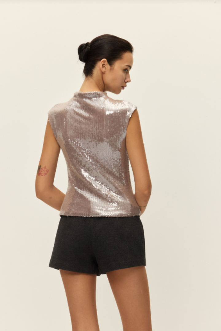 ELODIE | Sabrina Sequin Top