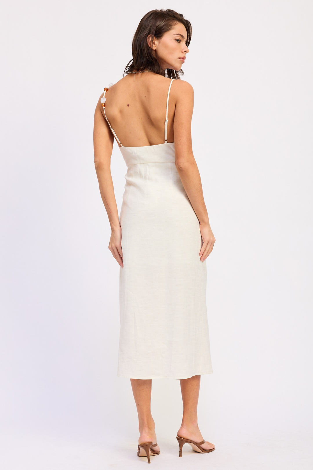 Pleated Tulip Midi Dress