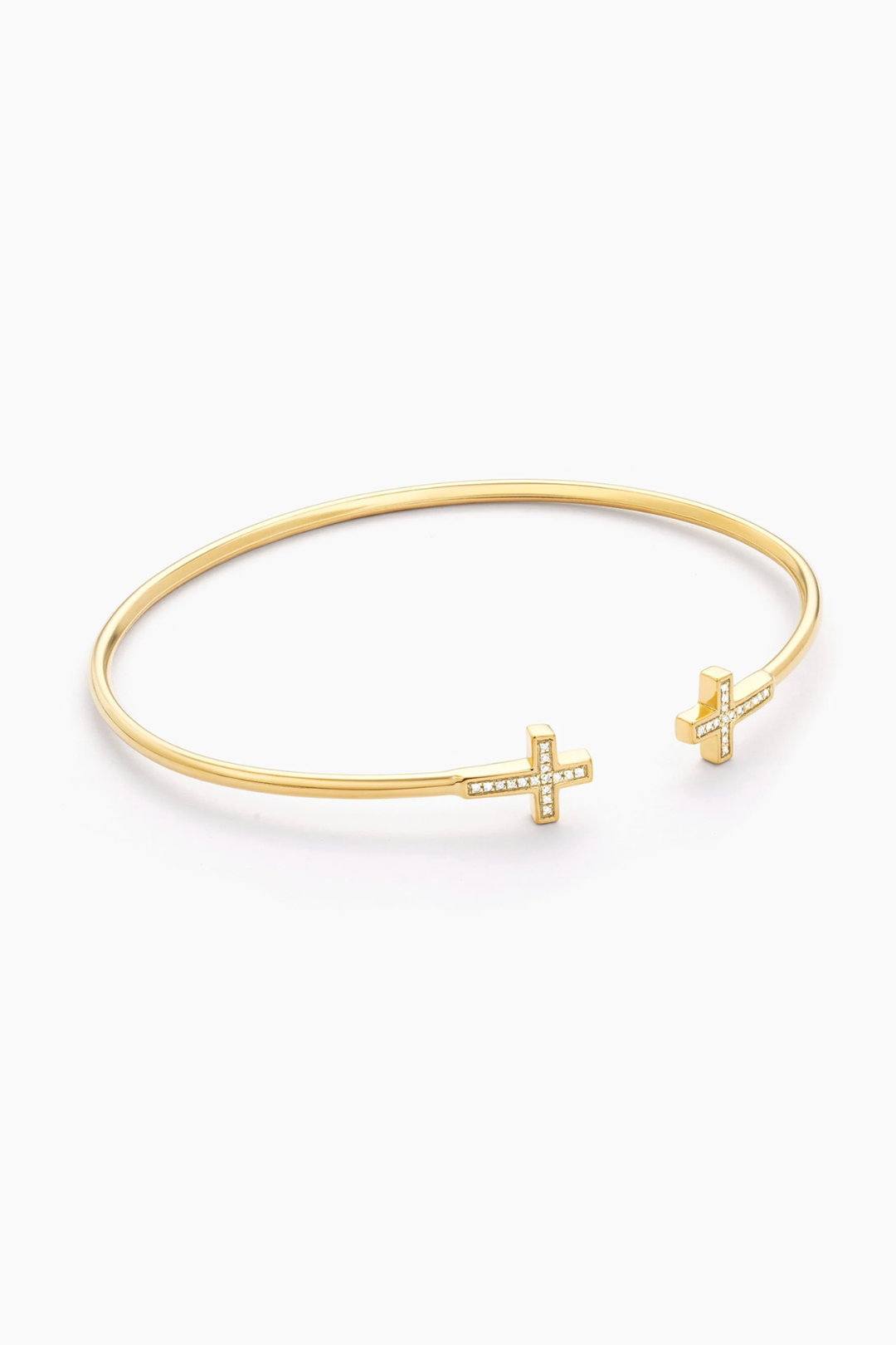 Ella Stein | Cross Flexi Cuff Bracelet - Gold