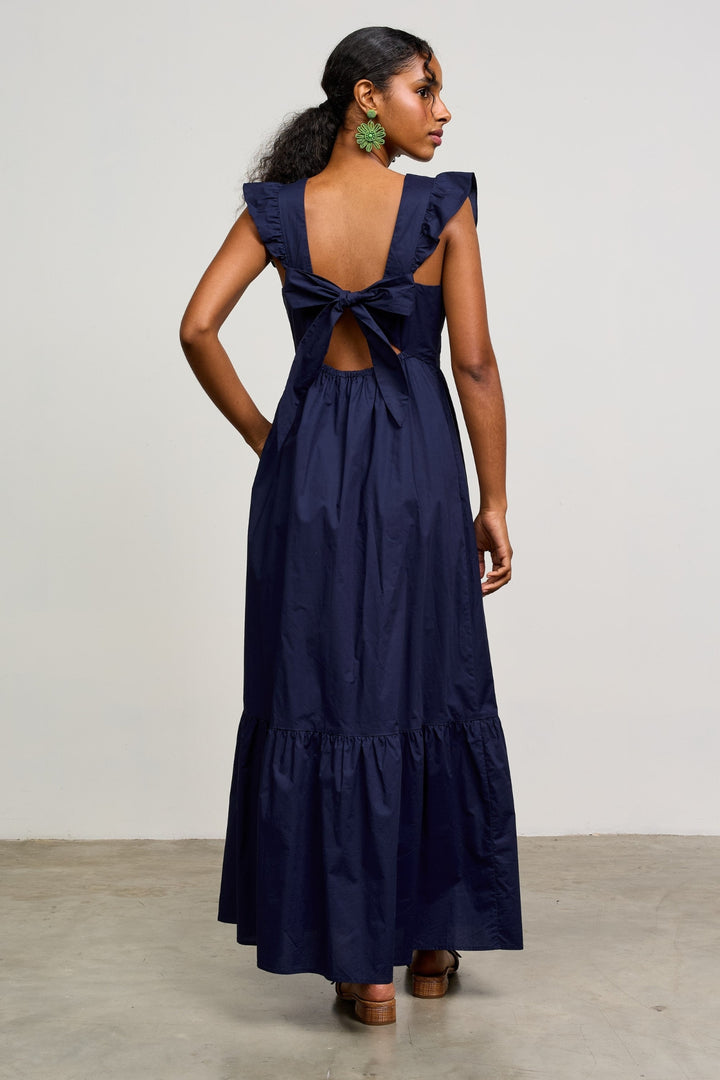 Debbie Tie Back Poplin Dress