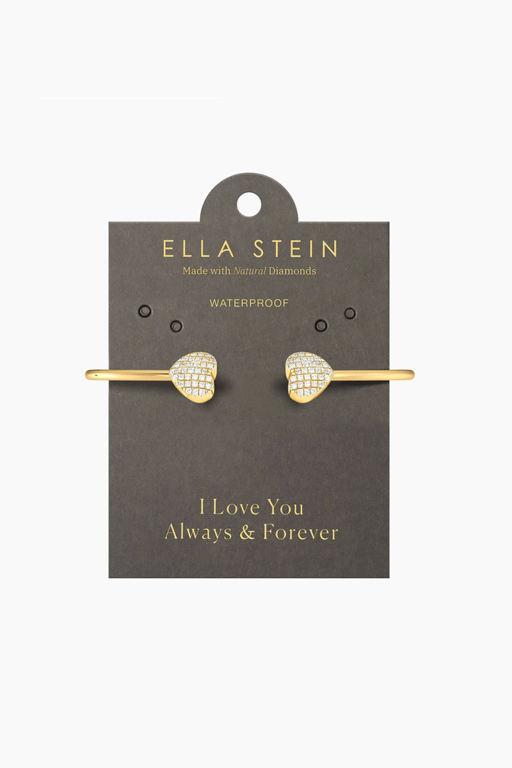Ella Stein | Twin Hearts Cuff Bracelet - Gold