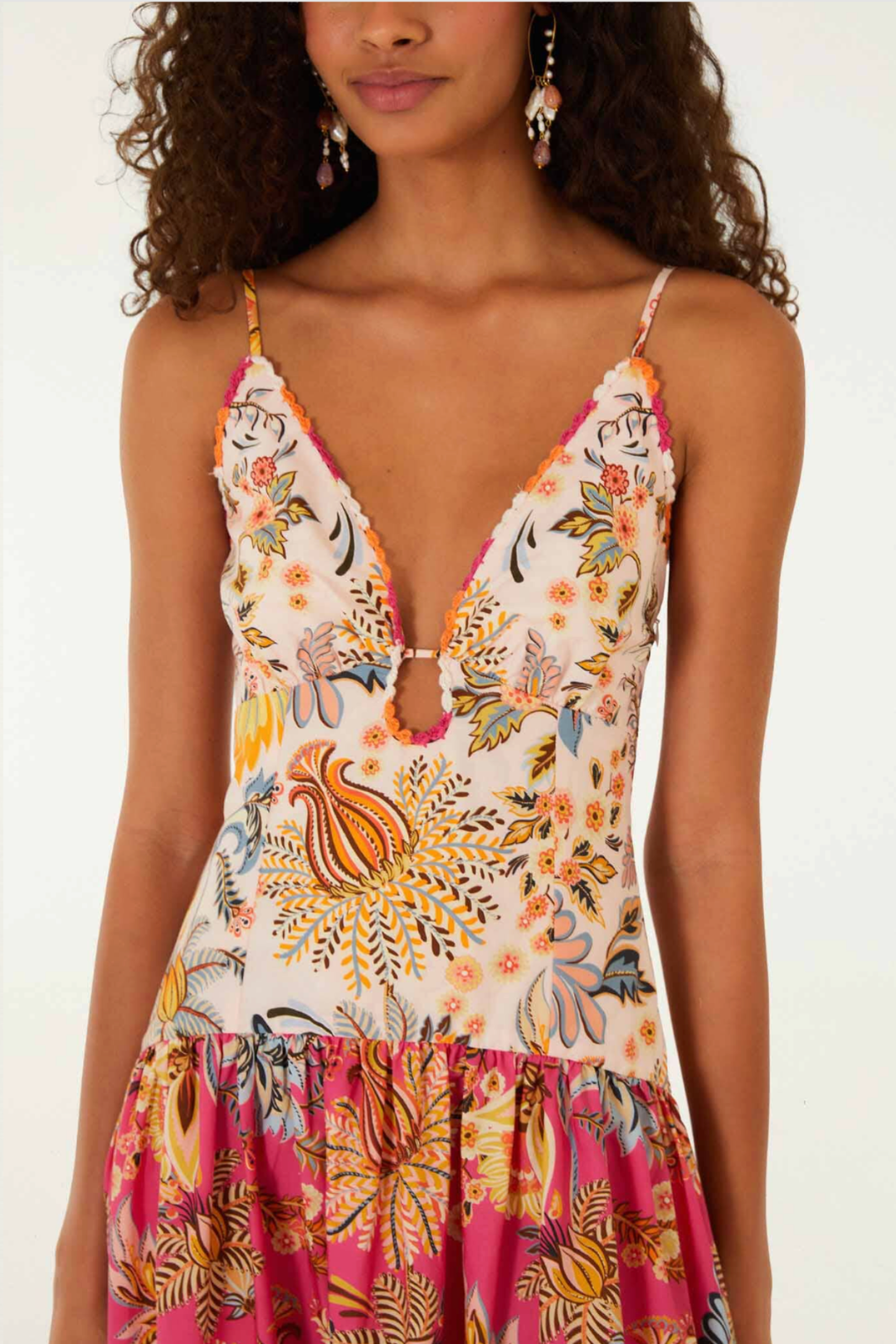FARM RIO | LIGIA MIX MAXI DRESS
