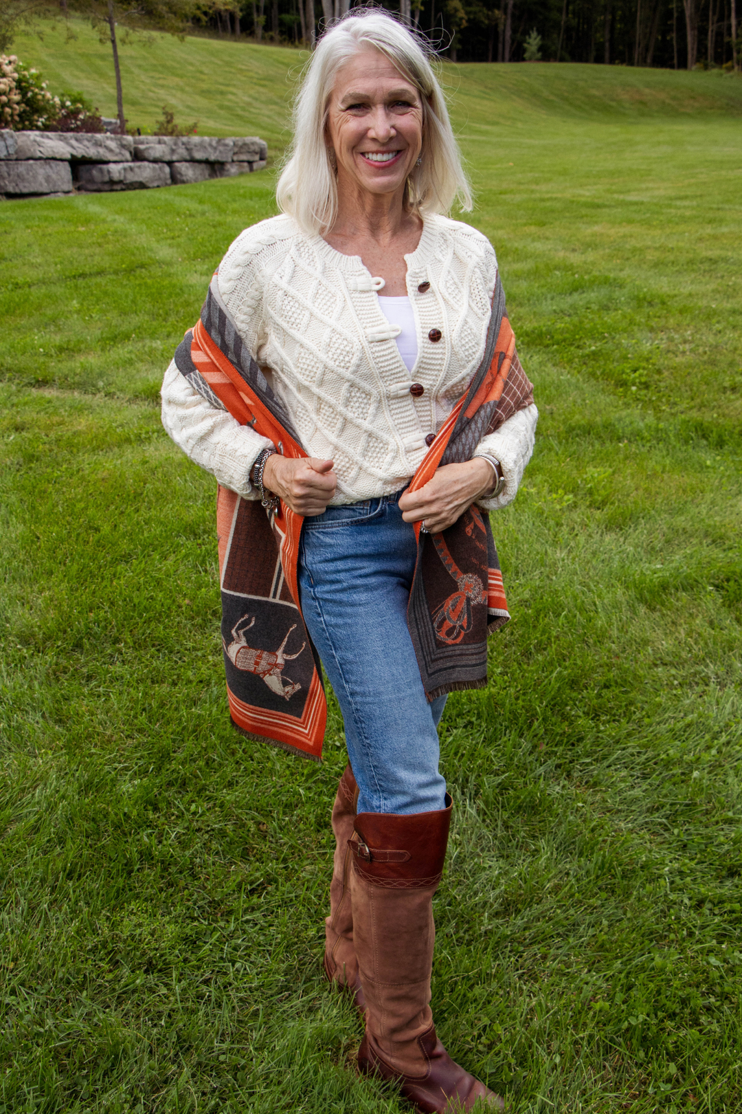 SARATOGA SCARF - ORANGE
