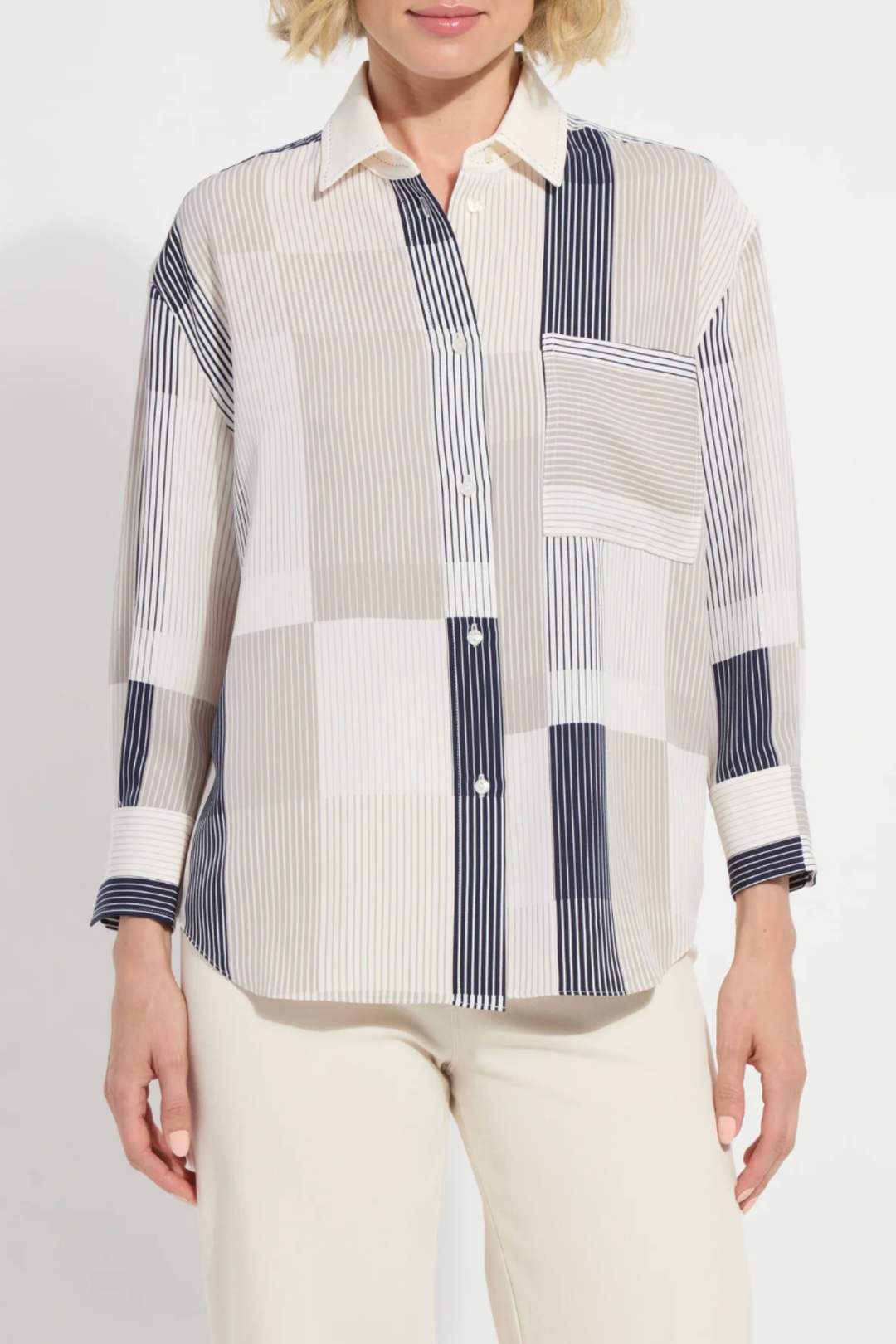 LYSSE | Jessica Stripe Button Up